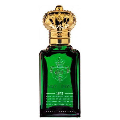 Clive Christian 1872 For Men Parfum sample decant in green bottle with gold crown cap