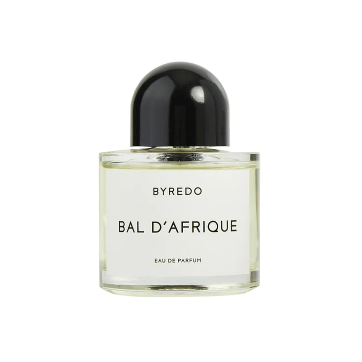 Byredo Bal d'Afrique unisex amber woody perfume bottle against white background