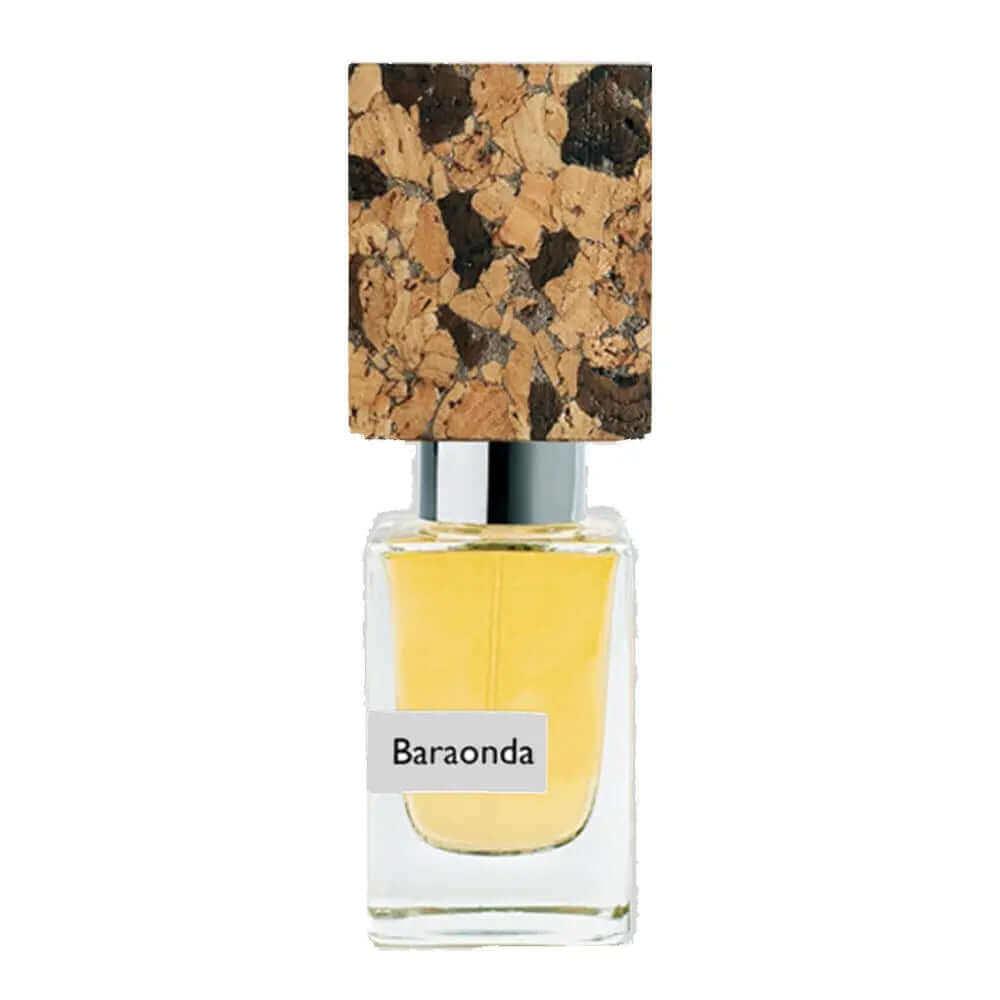 Baraonda Nasomatto unisex amber woody fragrance decant sample bottle with cork cap