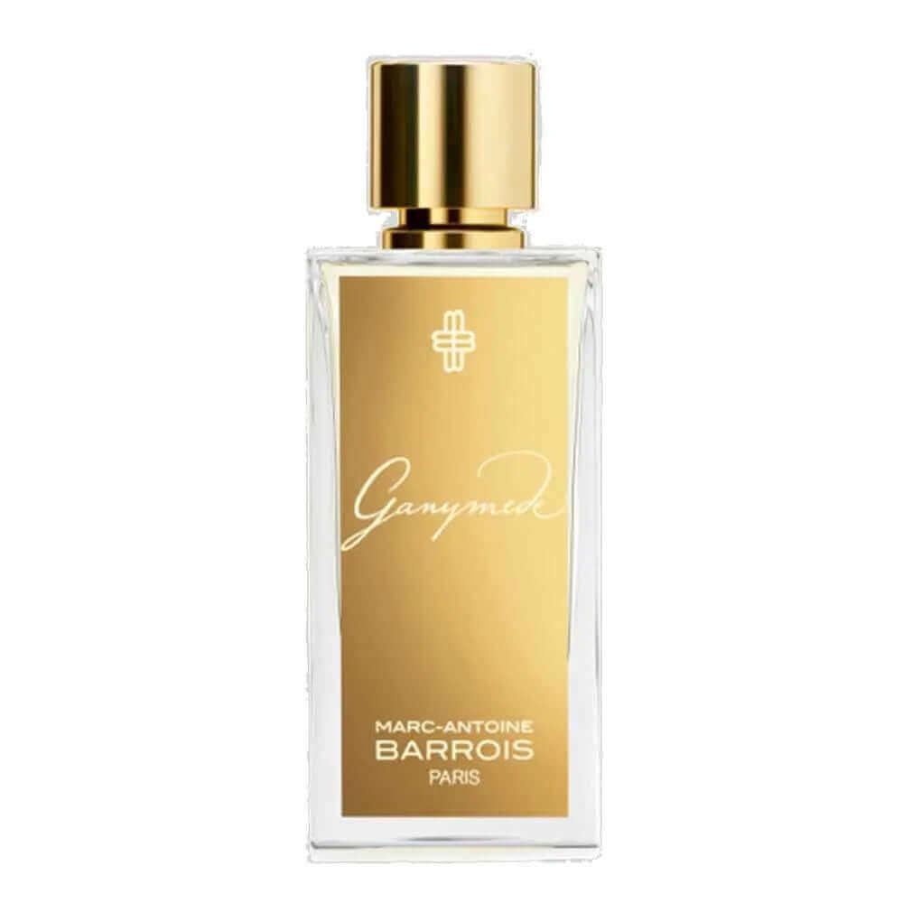Ganymede Marc-Antoine Barrois unisex woody spicy fragrance bottle with gold label and cap