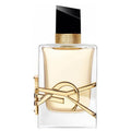 Libre Yves Saint Laurent women's fragrance sample decant bottle with gold and black cap, Parfum Libre Yves Saint Laurent
