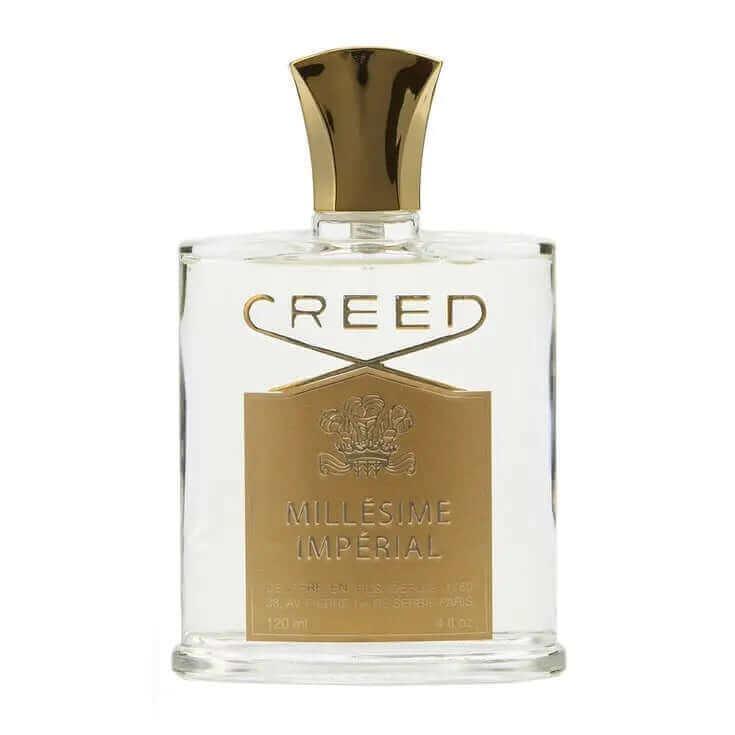 Millésime Impérial Creed unisex fragrance bottle with gold cap and label