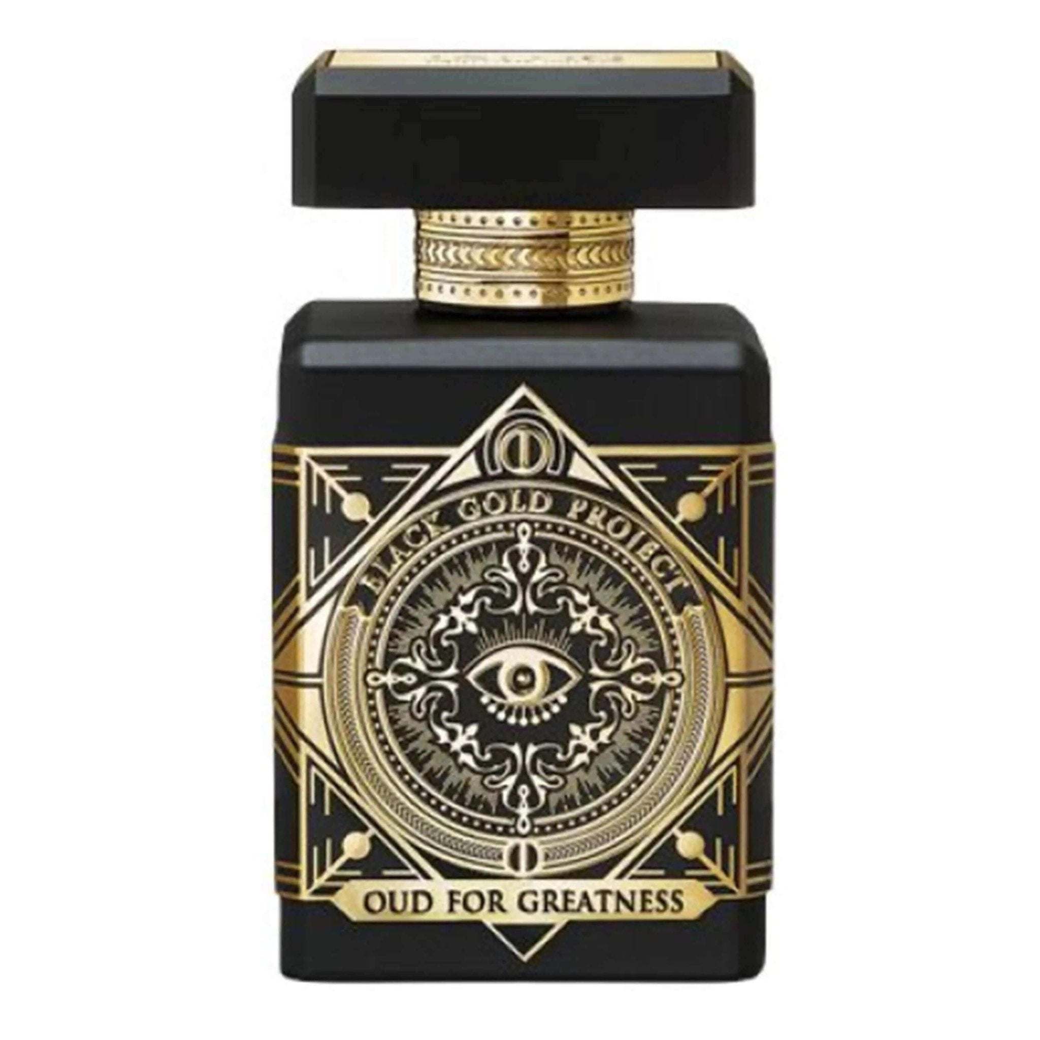 Initio Parfums Prives Oud for Greatness unisex fragrance bottle with black and gold design