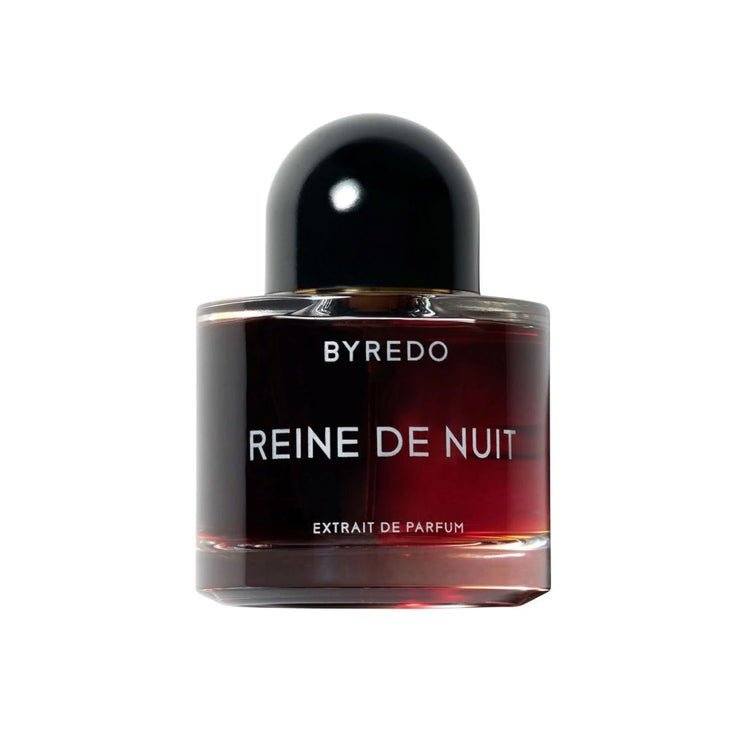 Byredo Reine de Nuit unisex decant fragrance sample bottle with dark red liquid and black cap