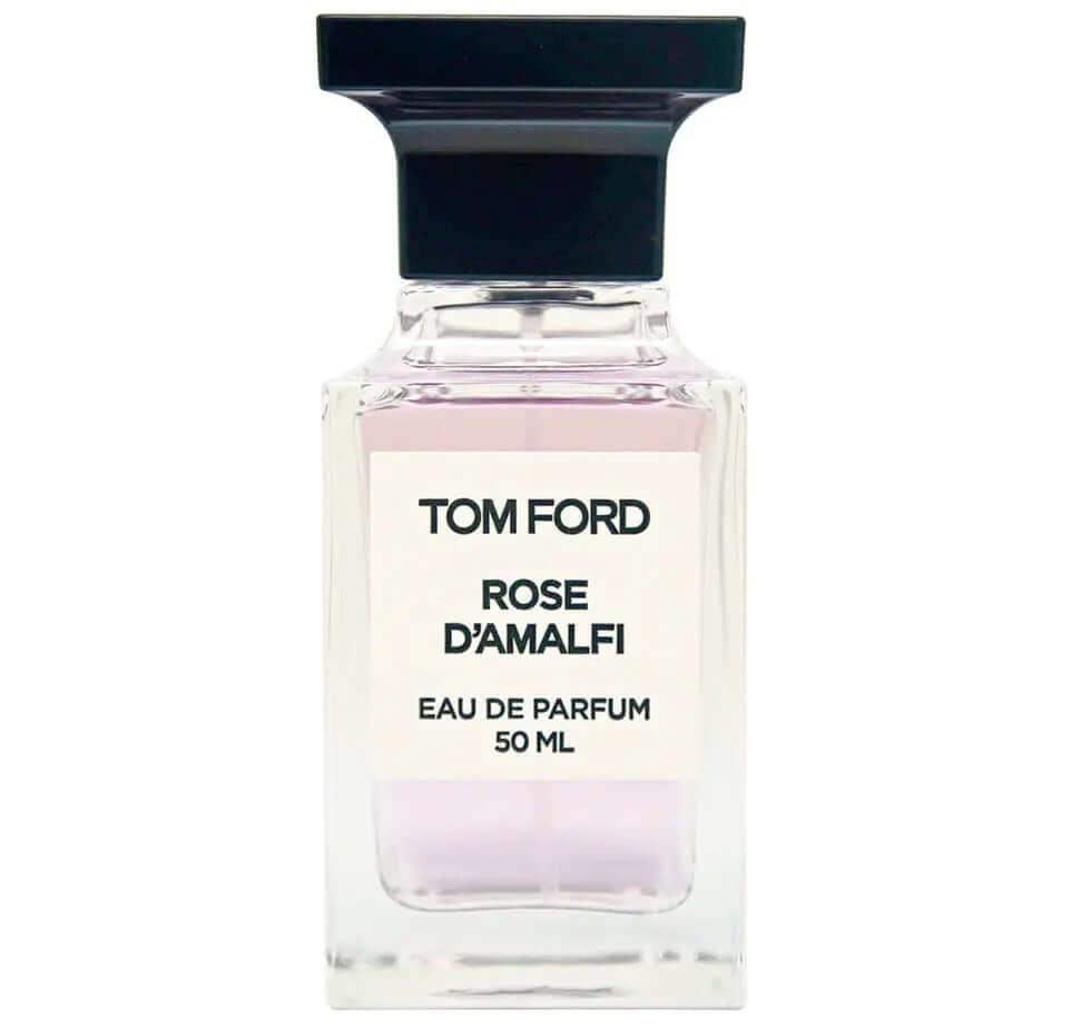 Tom Ford Rose D'Amalfi unisex eau de parfum bottle 50ml with floral fruity scent