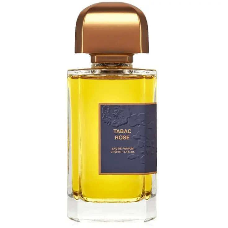 Tabac Rose BDK Parfums unisex amber spicy fragrance bottle with gold cap and dark label