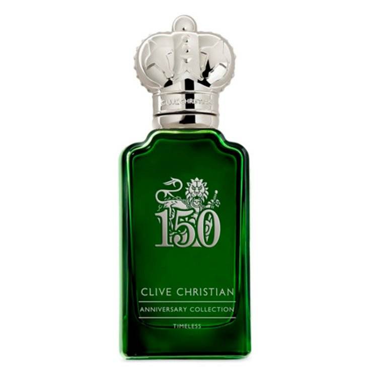 Timeless Clive Christian unisex fragrance sample decant green bottle with silver crown cap Parfum Timeless Clive Christian