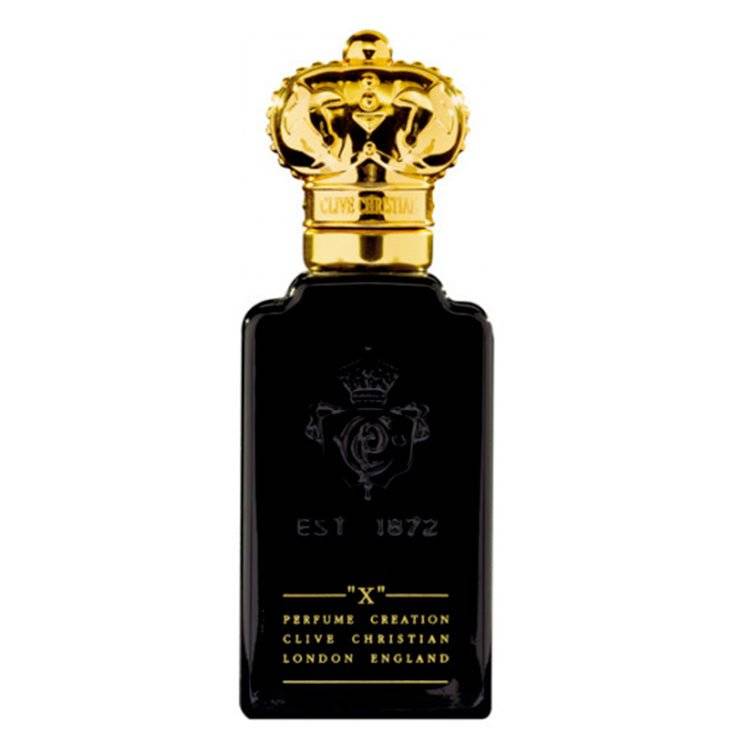Clive Christian X For Women parfum black bottle sample decant with gold crown cap